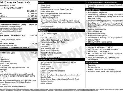Used 2022 Buick Encore GX Select w/ Advanced Technology Package