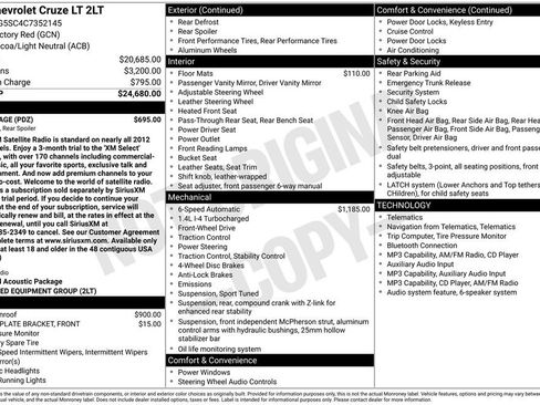 Used 2012 Chevrolet Cruze LT w/ RS Package FWD image 3