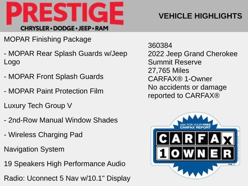 Used 2022 Jeep Grand Cherokee Summit AWD/4WD image 6