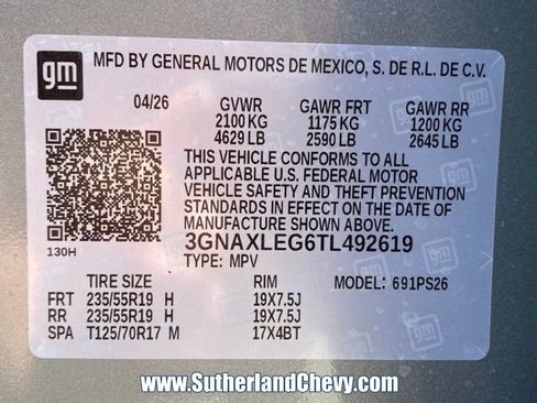New 2026 Chevrolet Equinox RS FWD image 42