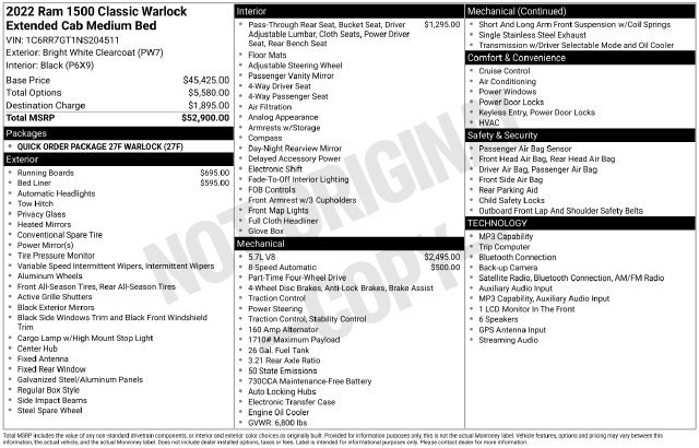 Used 2022 RAM 1500 Warlock AWD/4WD image 1