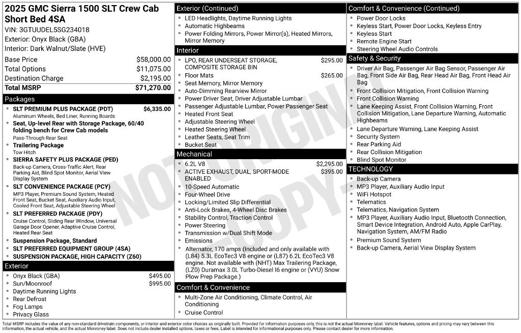 Used 2025 GMC Sierra 1500 SLT w/ SLT Premium Plus Package AWD/4WD image 6