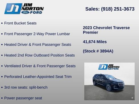 Used 2023 Chevrolet Traverse Premier AWD/4WD image 15