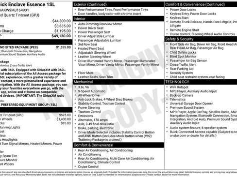Used 2021 Buick Enclave Essence w/ Sound and Sites Package AWD/4WD image 15