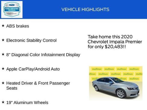 Used 2020 Chevrolet Impala Premier FWD image 19