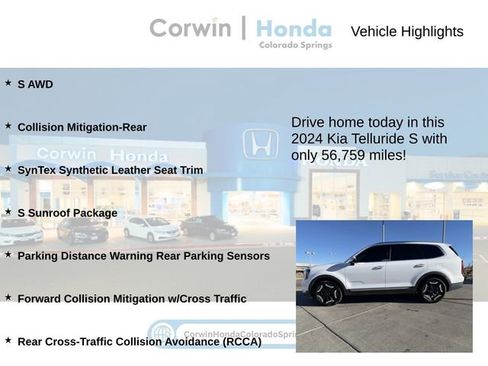 Used 2024 Kia Telluride S w/ S Sunroof Package image 7