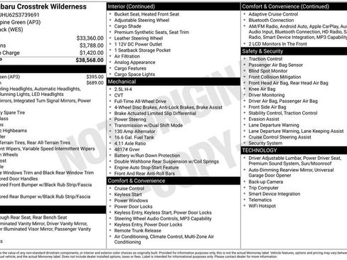 Used 2025 Subaru Crosstrek 2.5i Wilderness AWD/4WD image 28