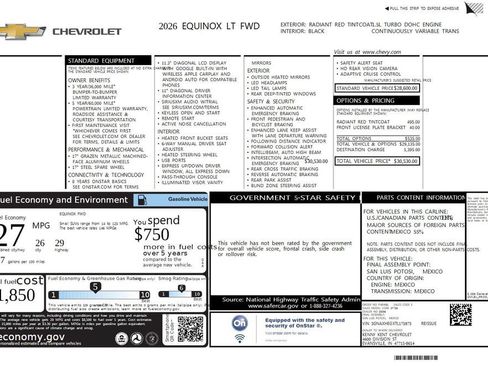 Used 2026 Chevrolet Equinox LT FWD image 35
