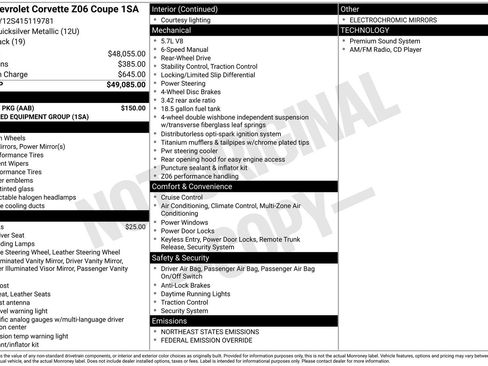 Used 2001 Chevrolet Corvette Z06 w/ Memory Pkg image 21