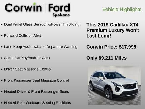 Used 2019 Cadillac XT4 Premium Luxury w/ Driver Assist Package AWD/4WD image 24