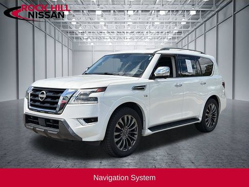 Used 2022 Nissan Armada Platinum w/ Captain's Chairs Package RWD image 2