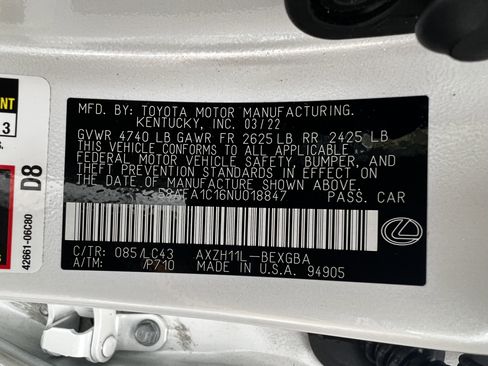 Used 2022 Lexus ES 300h Ultra Luxury image 52