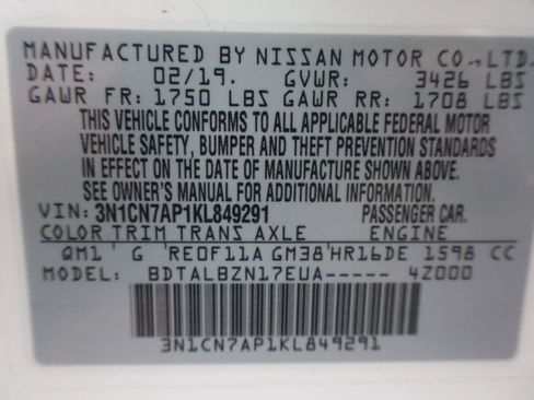 Used 2019 Nissan Versa SV FWD image 46