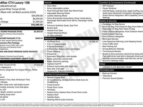 Used 2023 Cadillac CT4 Luxury w/ Sun And Sound Package AWD/4WD image 2