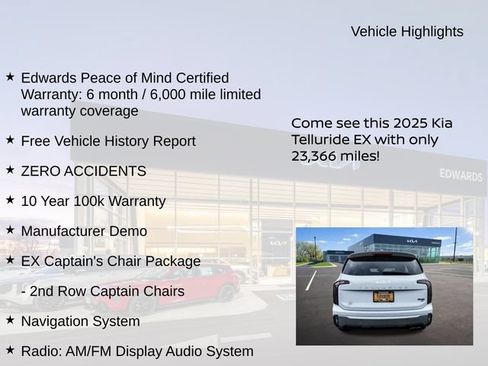 Used 2025 Kia Telluride EX w/ EX Captain's Chair Package AWD/4WD image 10