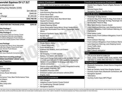 Used 2024 Chevrolet Equinox EV LT w/ LPO, All-Weather Mat Package image 5