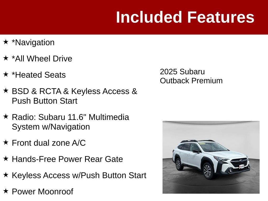 Used 2025 Subaru Outback Premium AWD/4WD image 3