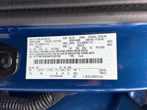 Used 2022 Ford F150 Lariat w/ Equipment Group 502A High image 23