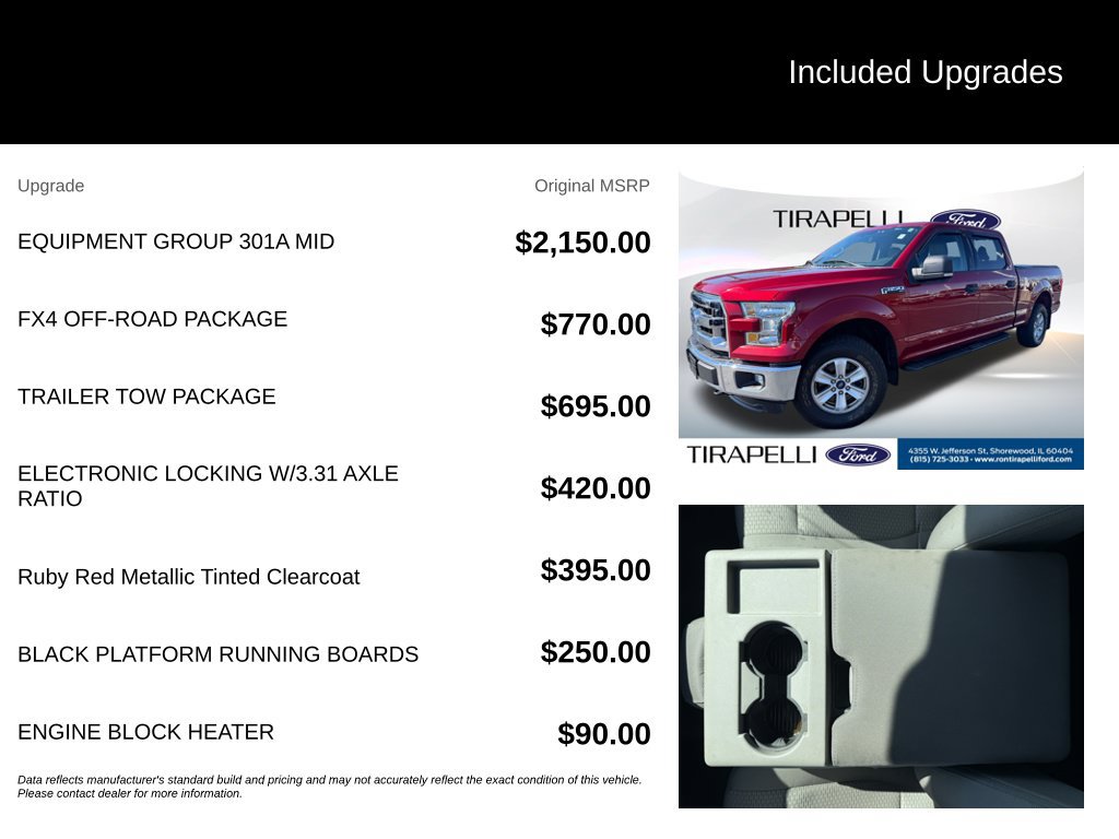 Used 2015 Ford F150 XLT w/ Equipment Group 301A Mid AWD/4WD image 12