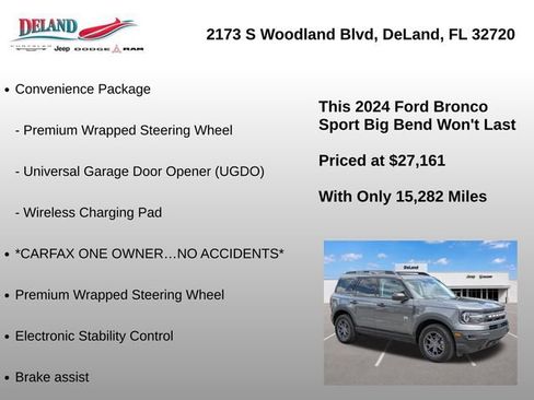 Used 2024 Ford Bronco Sport Big Bend w/ Convenience Package AWD/4WD image 15