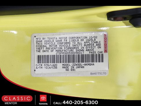 Used 2003 Toyota MR2 RWD image 22