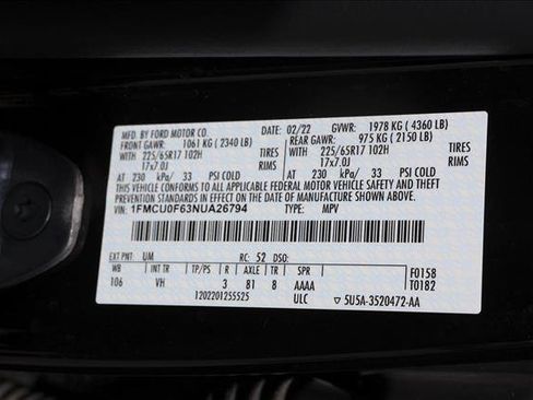 Used 2022 Ford Escape S FWD image 29
