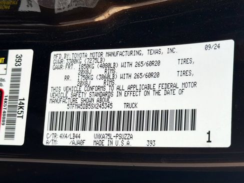 Used 2025 Toyota Tundra 1794 Edition AWD/4WD image 42