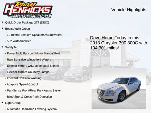 Used 2013 Chrysler 300 C w/ Light Group RWD image 4