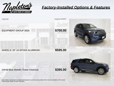 Used 2021 Ford Explorer Limited w/ Equipment Group 301A AWD/4WD image 4