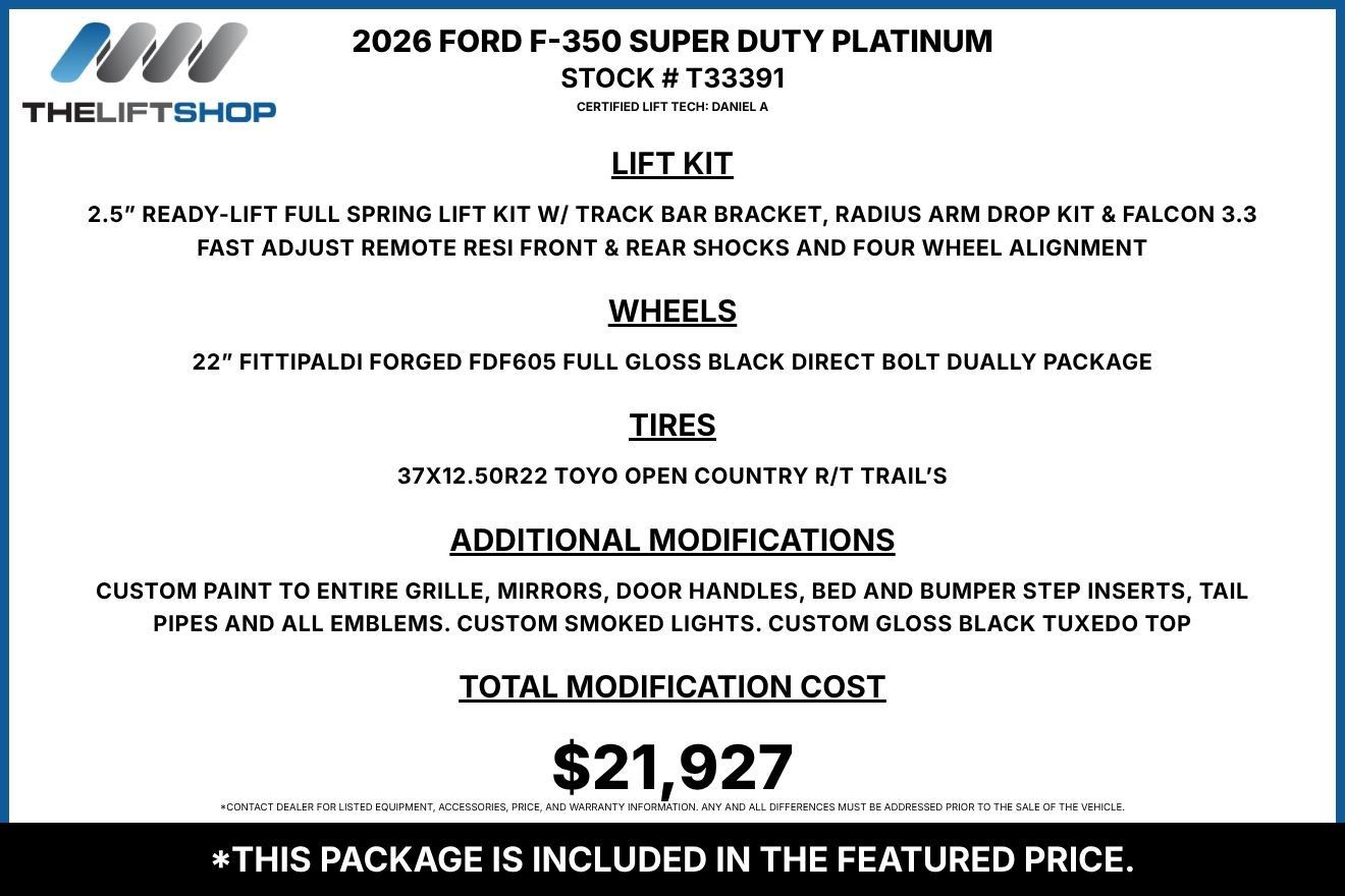 Used 2026 Ford F350 Platinum w/ FX4 Off-Road Package AWD/4WD image 2