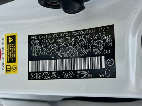 Used 2013 Lexus ES 300h w/ Luxury Pkg FWD image 12