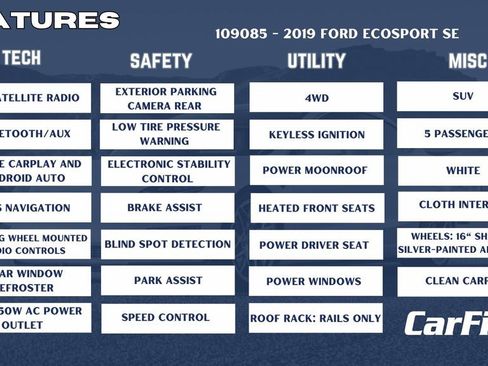 Used 2019 Ford EcoSport SE w/ SE Convenience Package image 32