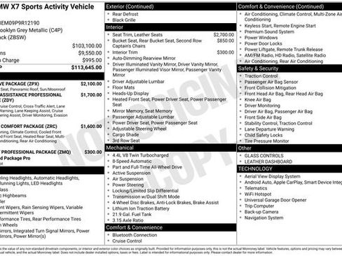 Used 2023 BMW X7 M60i w/ Executive Package image 37