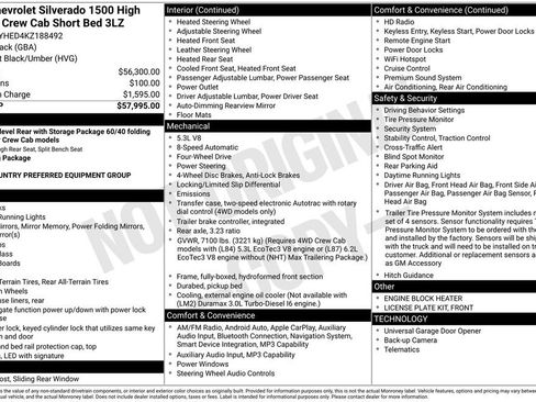 Used 2019 Chevrolet Silverado 1500 High Country image 44