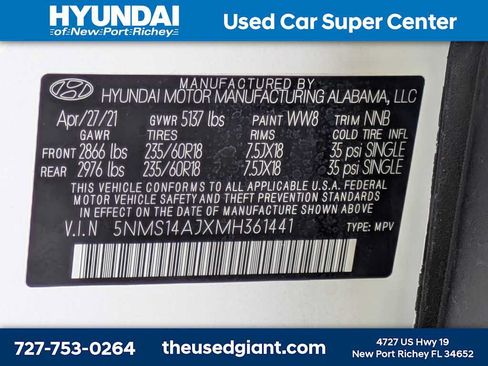 Used 2021 Hyundai Santa Fe SE w/ Cargo Package FWD image 35