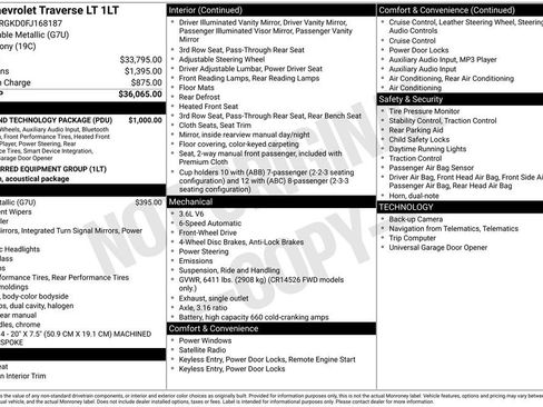 Used 2015 Chevrolet Traverse LT w/ Style and Technology Package image 12