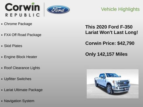 Used 2020 Ford F350 Lariat w/ Lariat Ultimate Package image 6