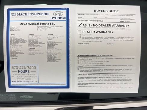 Used 2022 Hyundai Sonata SEL w/ Cargo Package image 32