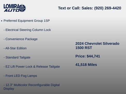 Used 2024 Chevrolet Silverado 1500 RST w/ Z71 Off-Road Package AWD/4WD image 8