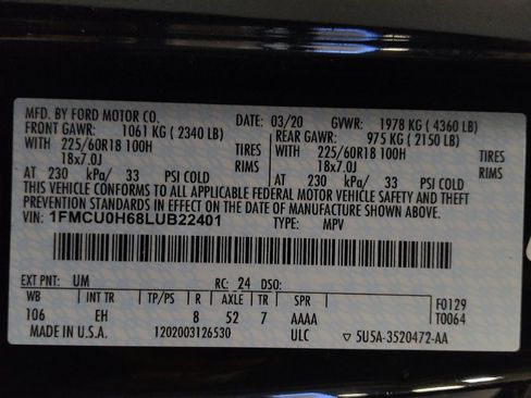 Used 2020 Ford Escape SEL FWD image 33