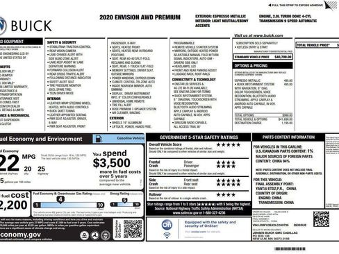 Used 2020 Buick Envision Premium AWD/4WD image 4