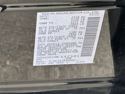 Used 2021 Nissan Murano Platinum w/ Cargo Package image 28