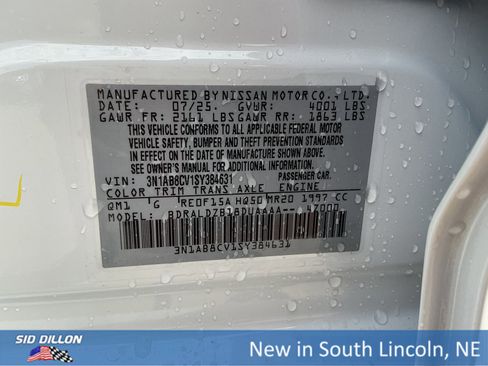 New 2025 Nissan Sentra SV w/ All-Weather Package image 12