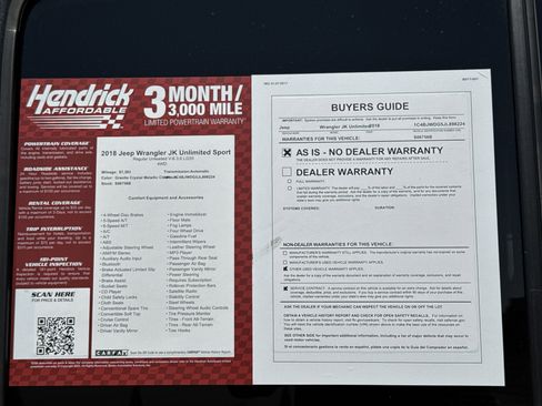 Used 2018 Jeep Wrangler Unlimited Sport w/ Connectivity Group image 29