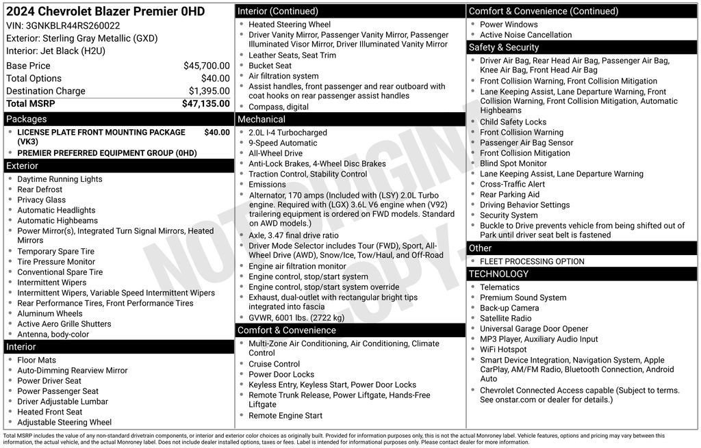 Used 2024 Chevrolet Blazer Premier AWD/4WD image 2