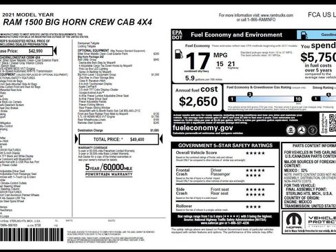 Used 2021 RAM 1500 Big Horn AWD/4WD image 6