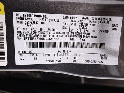 Certified 2022 Ford Ranger XLT w/ Equipment Group 302A High image 43