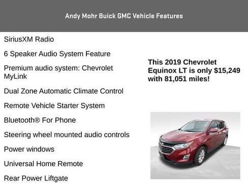 Used 2019 Chevrolet Equinox LT w/ Driver Convenience Package FWD image 14