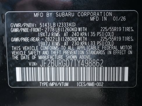 Certified 2026 Subaru Outback Limited XT AWD/4WD image 38