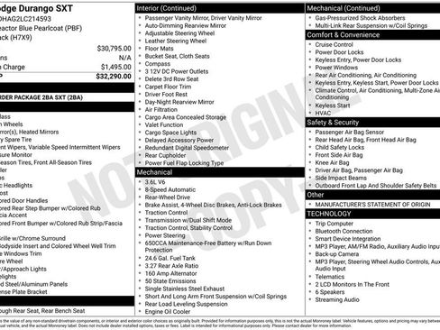 Used 2020 Dodge Durango SXT RWD image 6